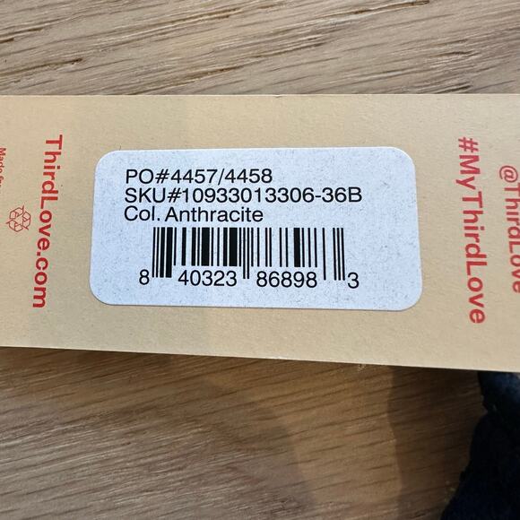 ThirdLove All Day Lace Uplift Plunge Bra Black 36B NWT - Picture 4 of 4